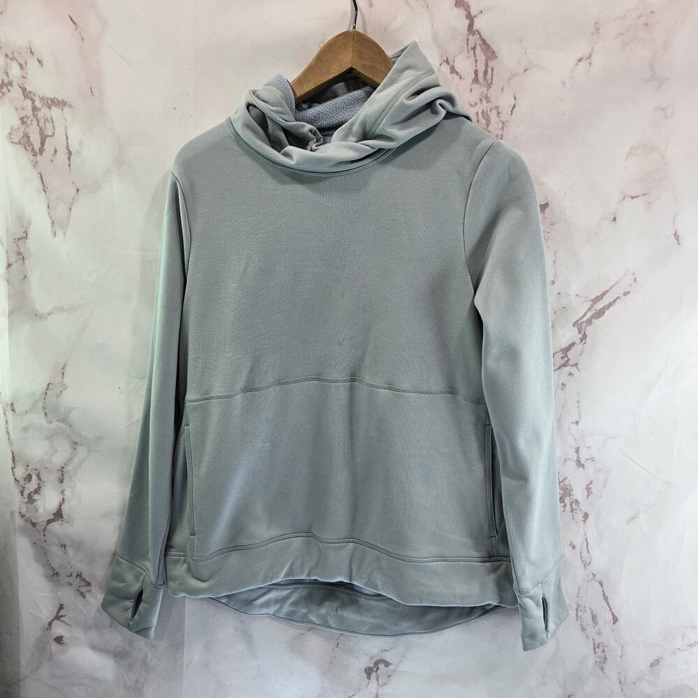 Sweaty Betty Hoodie Womens Medium Blue Fleece Lined Galvinise Sb7301 Thumb Holes